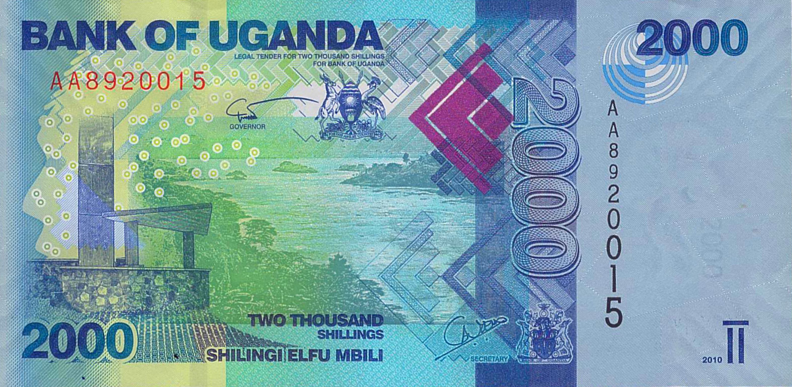Uganda 2000 2010 UNC P-50/a
